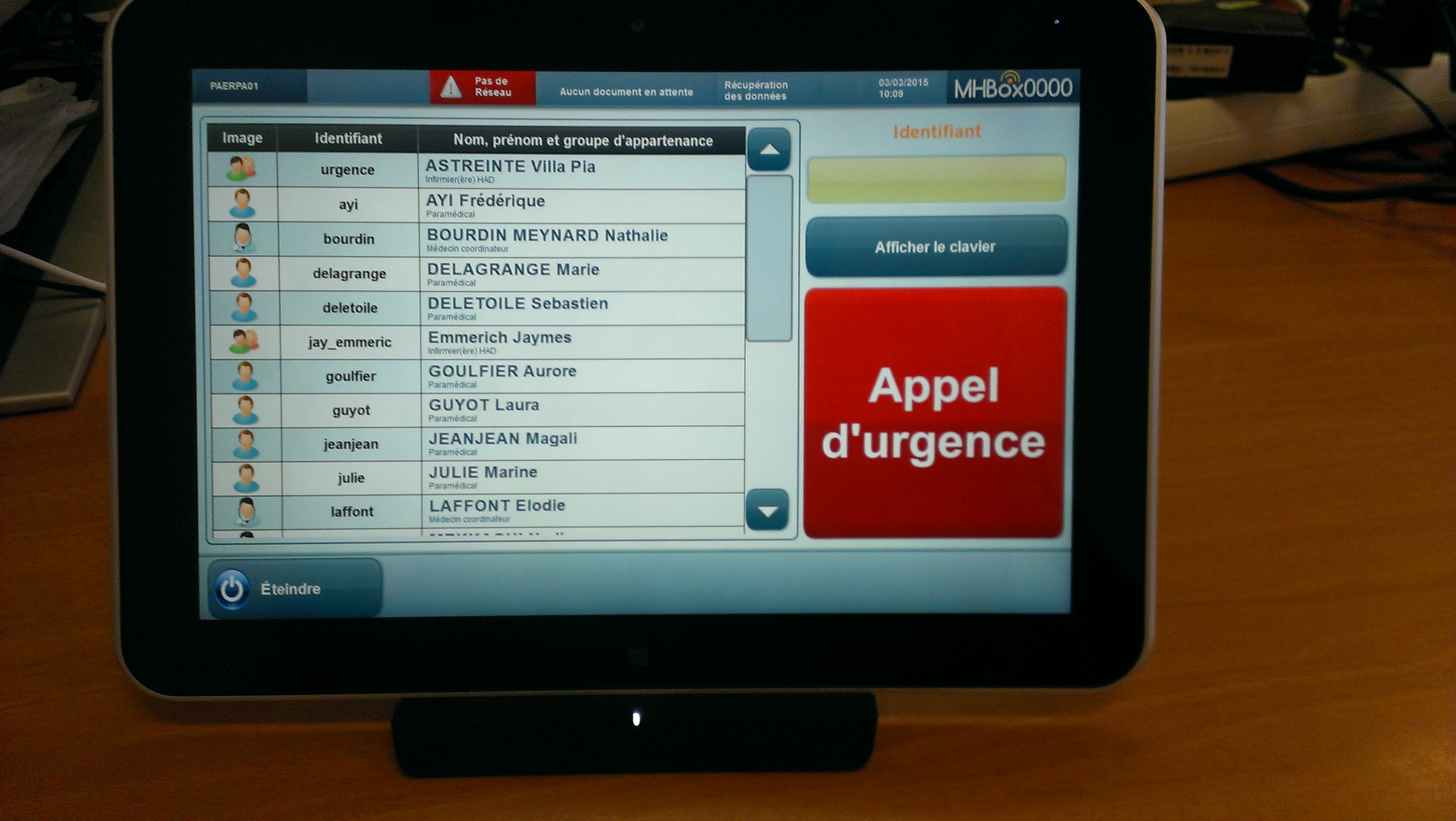 Tablette connectée de l'Ehpad hors les murs au COS Villa Pia Tablette Paerpa Villa Pia