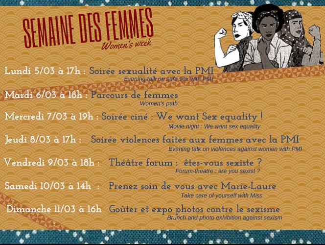 Programme semaine des droits de la Femme