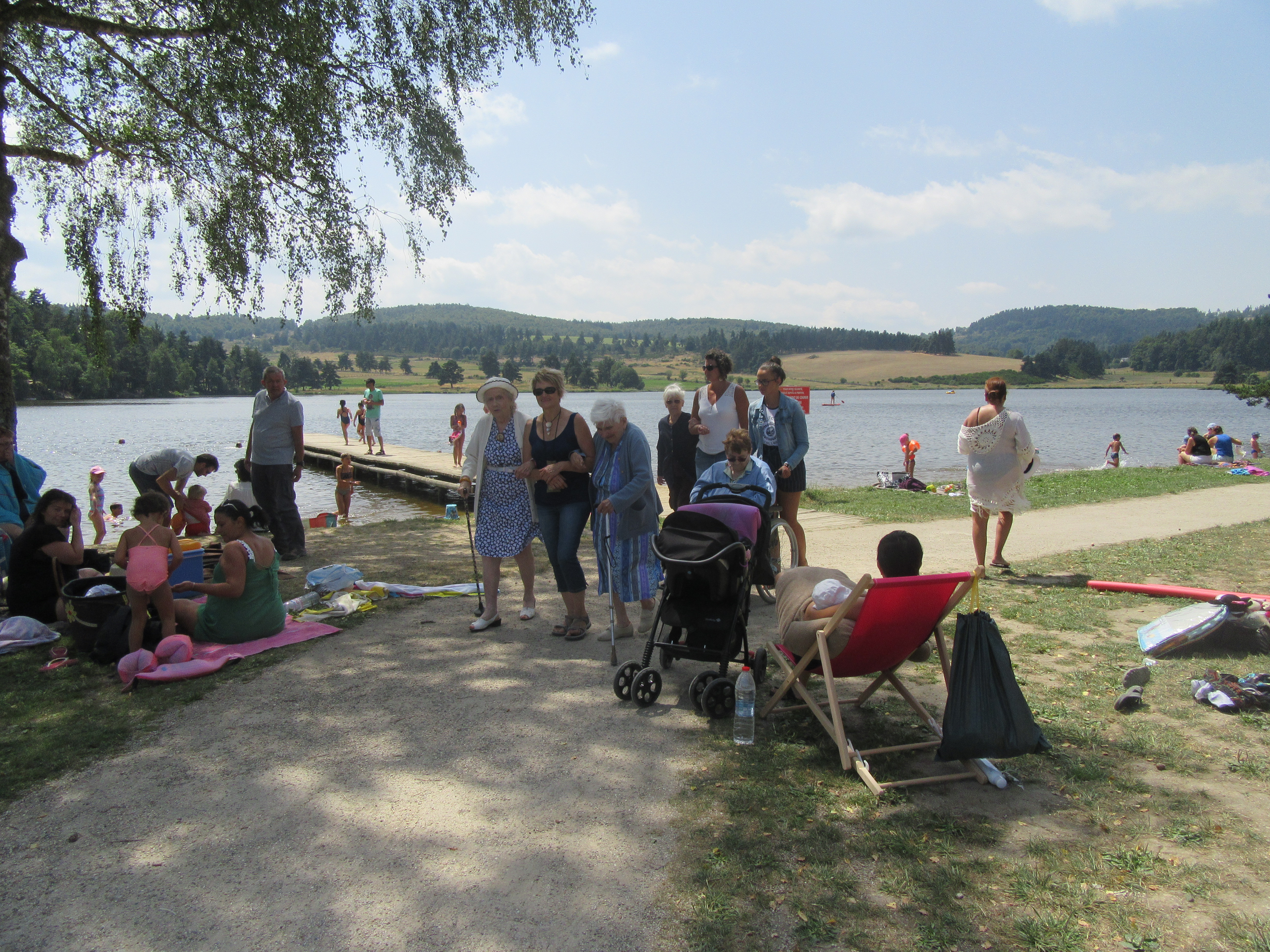 Ombrages bienvenus au bord du Moulinet