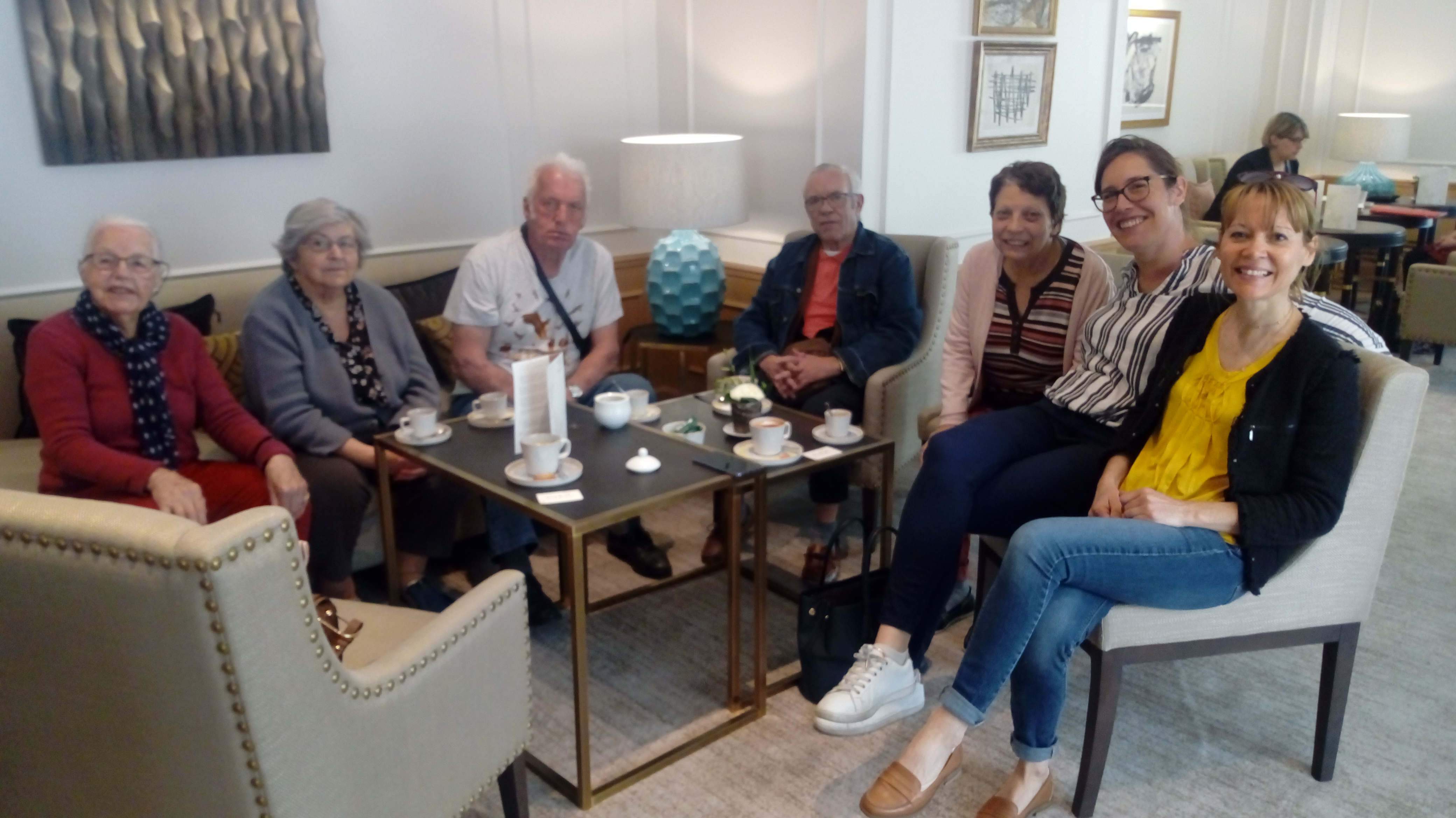 l'Angélique Café de l'hôtel de luxe des chais Monnet. Un endroit cosy et luxueux pour boire un café