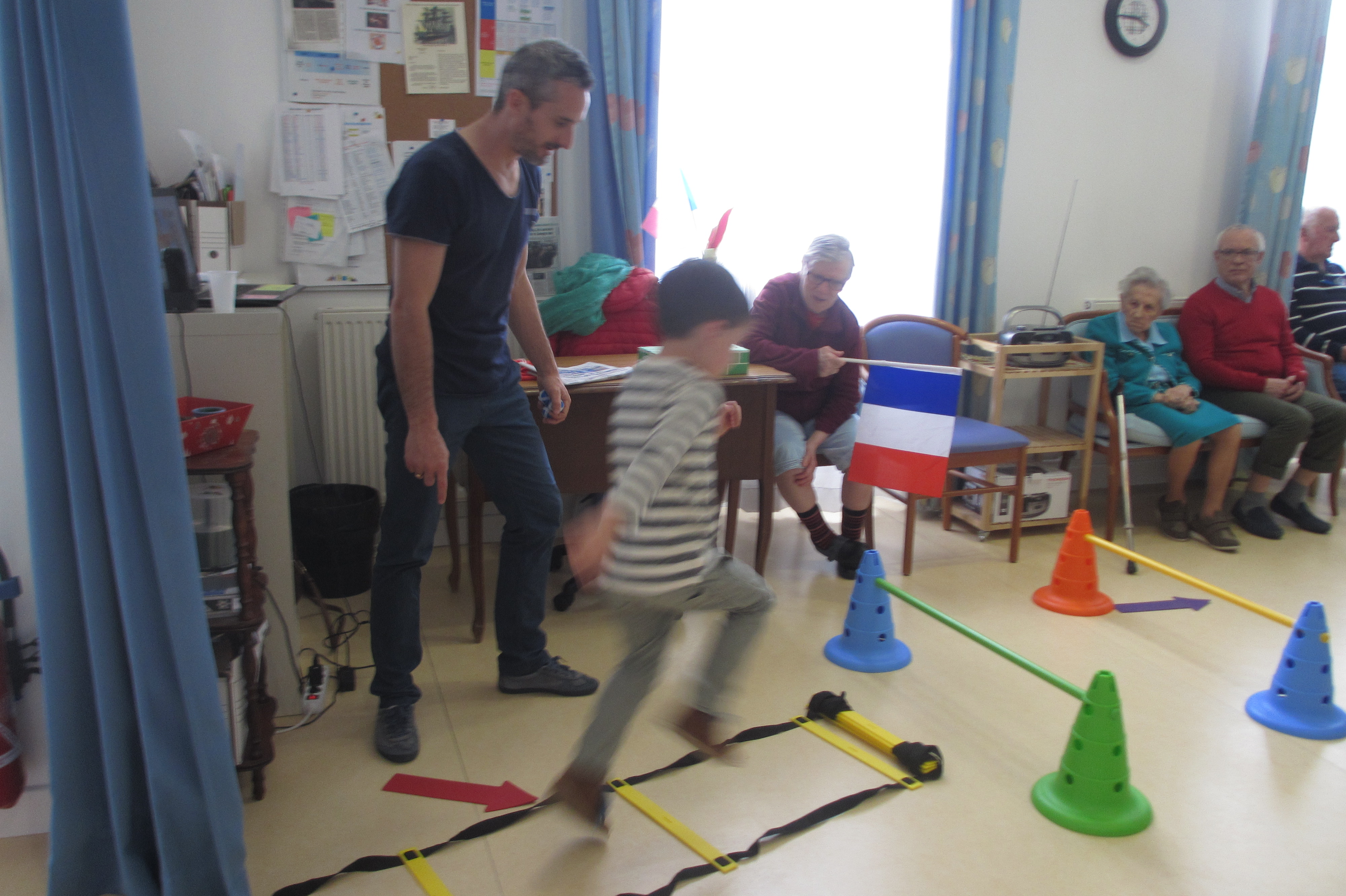 en pleine action !