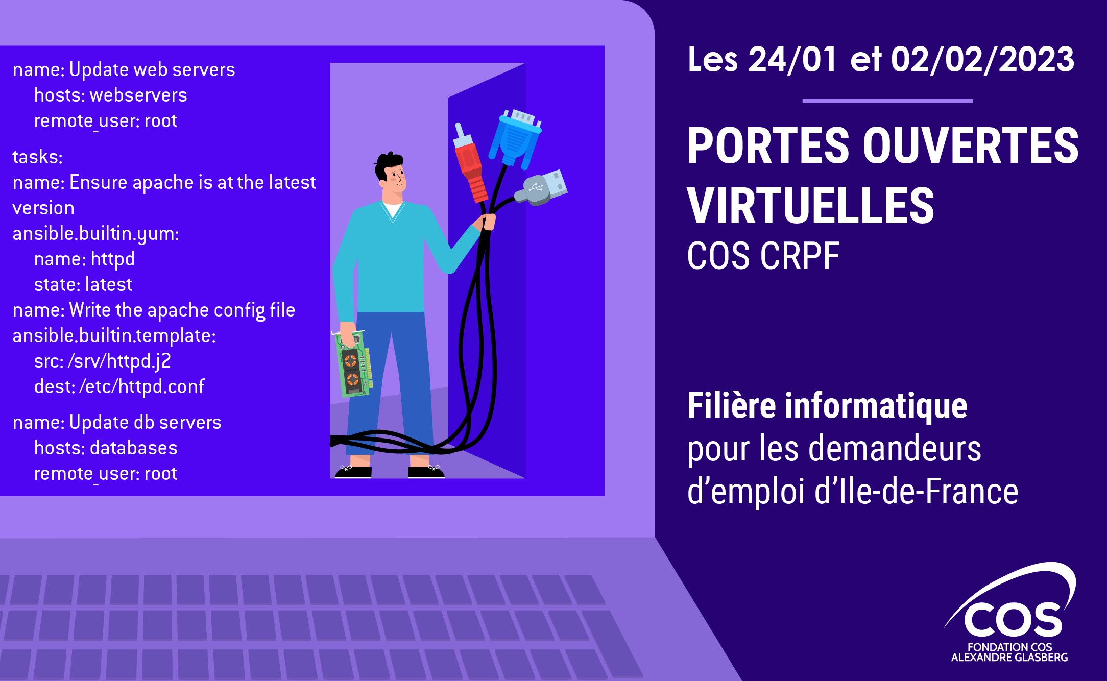 Portes-ouvertes virtuelles formations informatique 100% en ligne Portes-ouvertes virtuelles formations informatique 100% en ligne