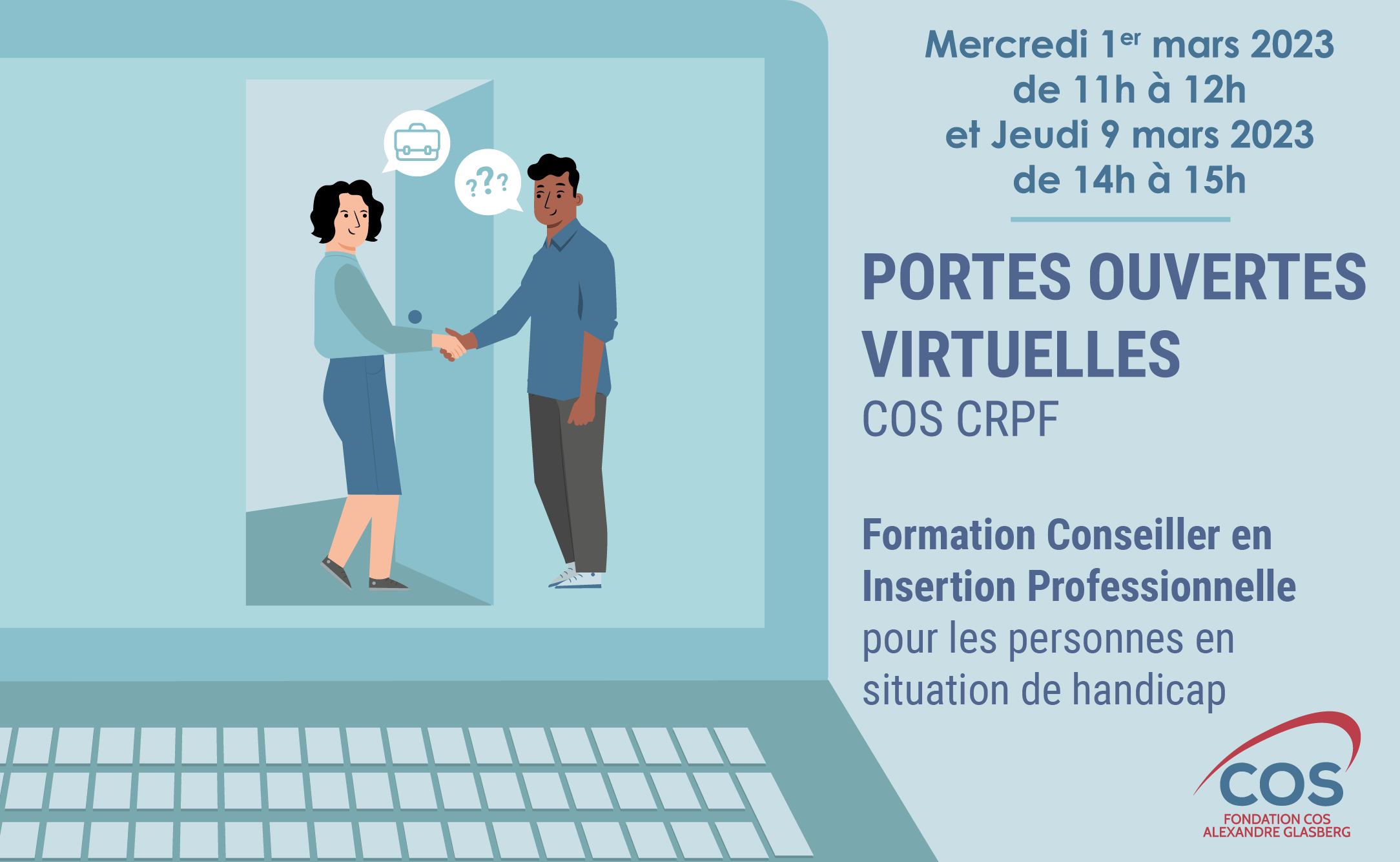 Nouvelles dates portes-ouvertes virtuelles formation Conseiller en Insertion Professionnelle Nouvelles dates portes-ouvertes virtuelles formation Conseiller en Insertion Professionnelle
