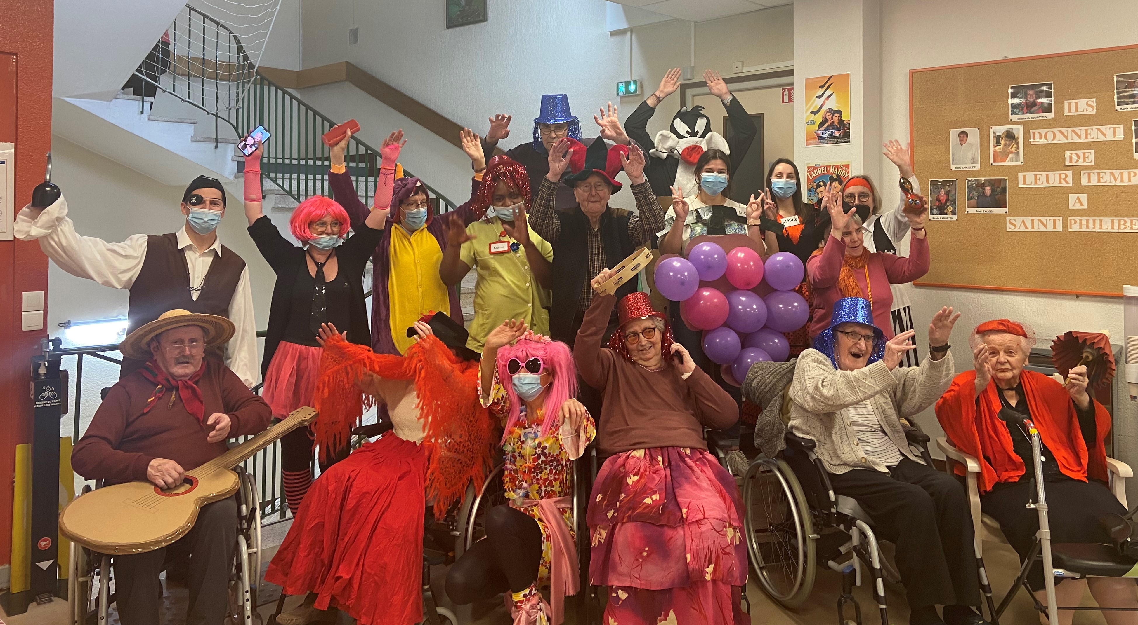 La joyeuse troupe de Carnavaliers .