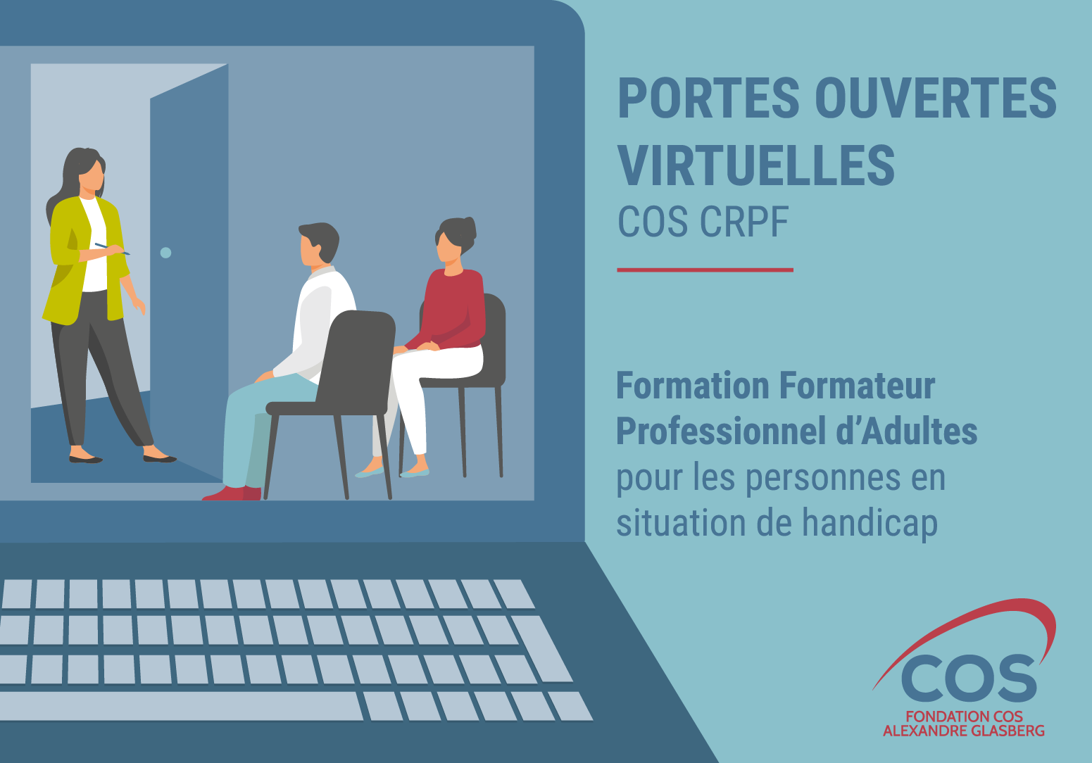 illustration pour représenter les portes ouvertes virtuelles