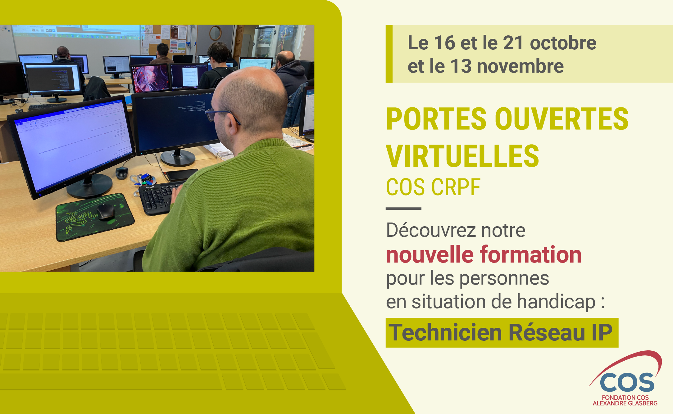 COS CRPF - Portes ouvertes virtuelles formation Technicien réseau IP