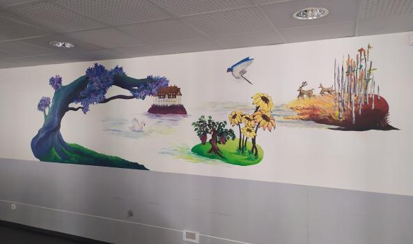 Une nouvelle fresque à la MAS de la Vallée de Lunain