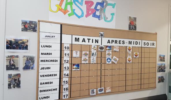 Panneau du planning des activités