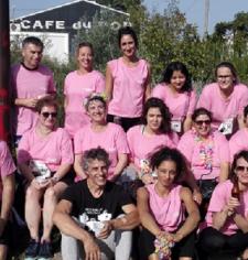 L'équipe Villa Pia ayant participé au challenge du Ruban Rose