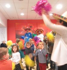 des clowns à la maison de retraite