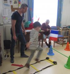 en pleine action !