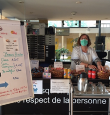 Buvette de l'accueil pendant le confinement