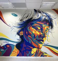 Un des graffs des bureaux d'entretien
