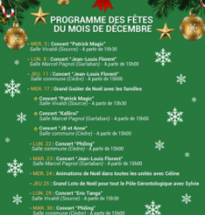 Notre programme spécial fêtes pour le mois de décembre